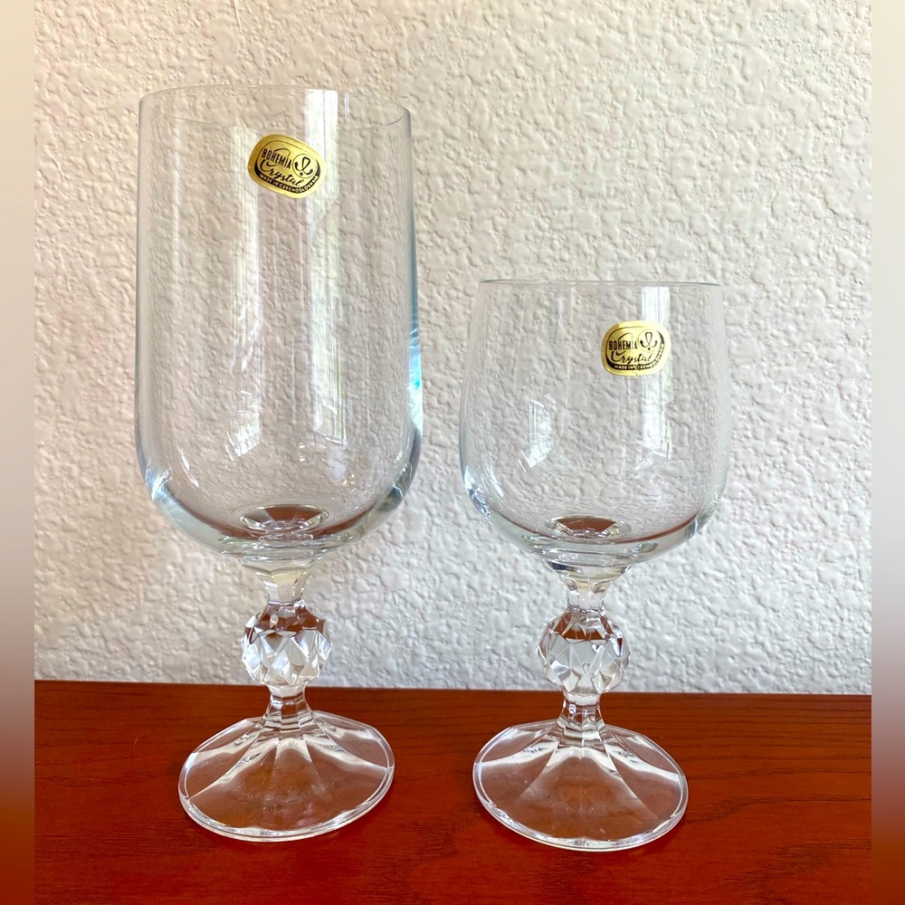 Set of 13 Crystal Bohemia Glasses